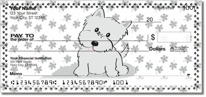 Cute Cat and Dog Personal Checks