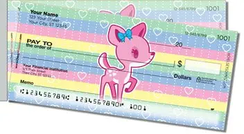 Cute Fawn Side Tear Design Checks