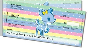 Cute Fawn Side Tear Personalized Checks