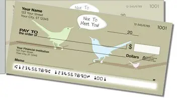 Cute Greeting Side Tear Design Checks