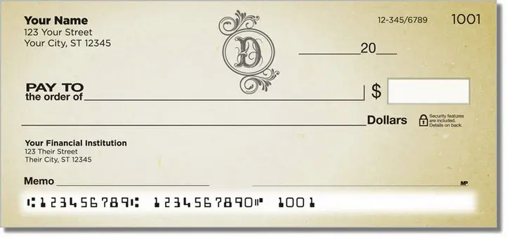 D Monogram Personal Checks
