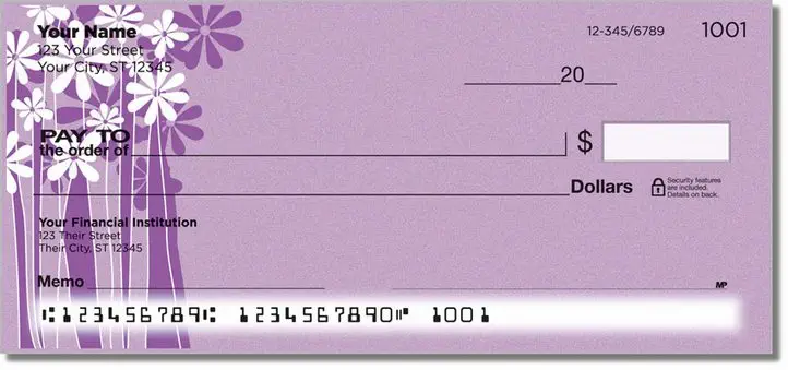 Daisy Silhouette Personal Checks