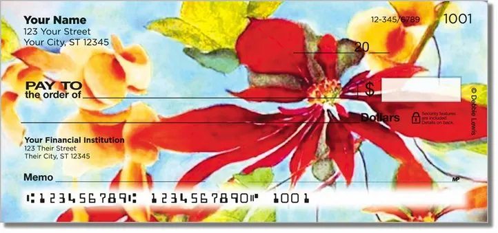 Debbie Lewis Flower Set Personal Checks