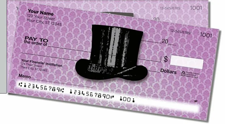Derby and Top Hat Side Tear Personal Checks