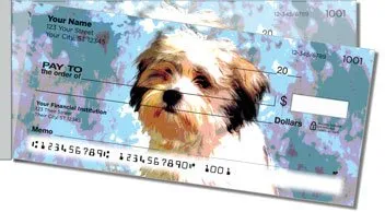 Dog Portrait Side Tear Design Checks