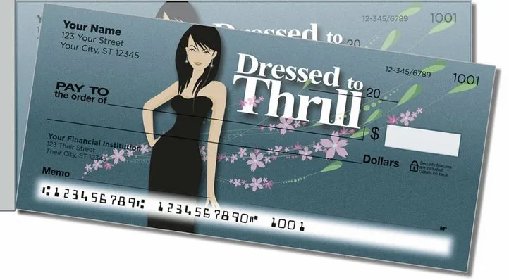 Dressed to Thrill Side Tear Personal Checks
