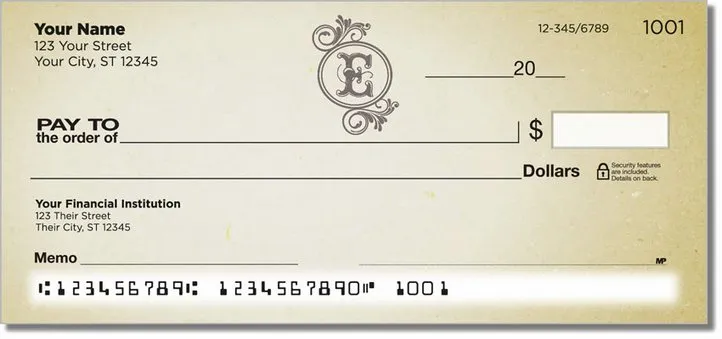 E Monogram Personal Checks