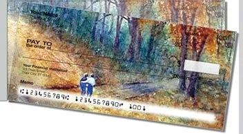 Fall Landscape Side Tear Personalized Checks