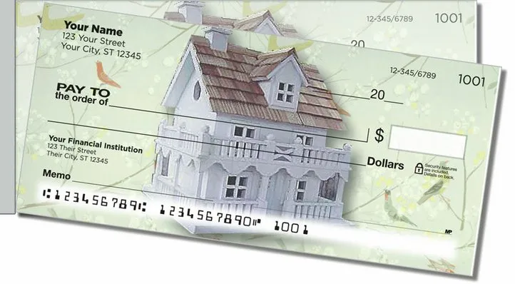 Fancy Birdhouse Side Tear Personal Checks