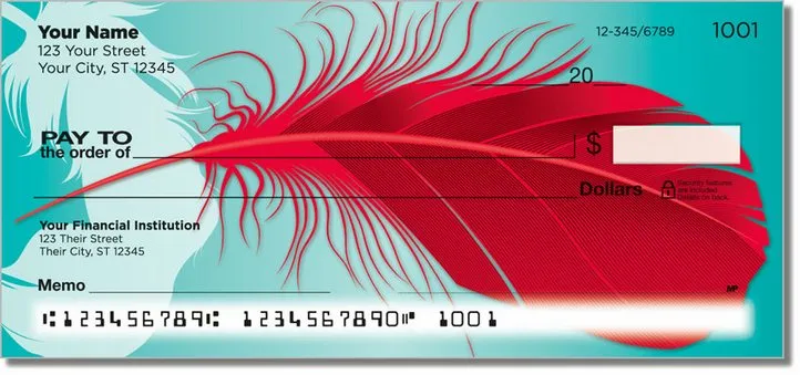 Fancy Feather Personal Checks