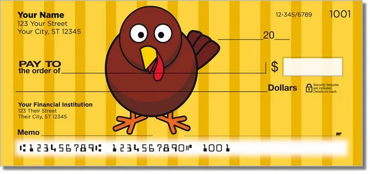 First Thanksgiving Personal Checks