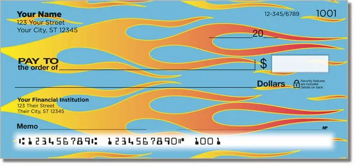 Flame Graphic Personal Checks