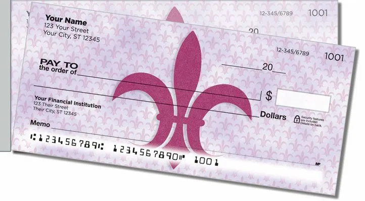 Fleur-de-lis Side Tear Personal Checks