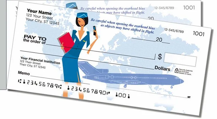 Flight Attendant Side Tear Personal Checks