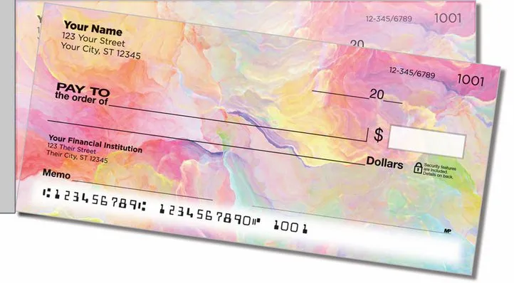 Floral Abstract Side Tear Personal Checks