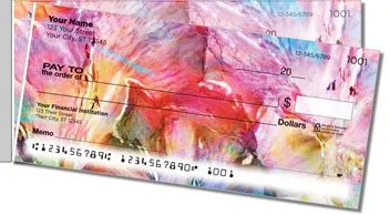 Floral Abstract Side Tear Personalized Checks