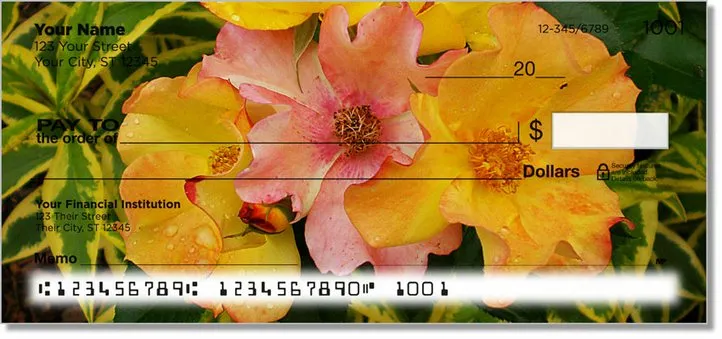 Flower Petal Personal Checks