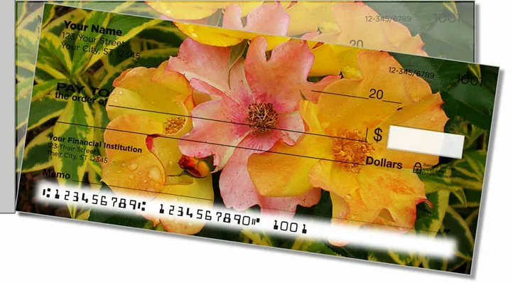 Flower Petal Side Tear Personal Checks