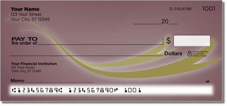 Flowing Ribbon Personal Checks