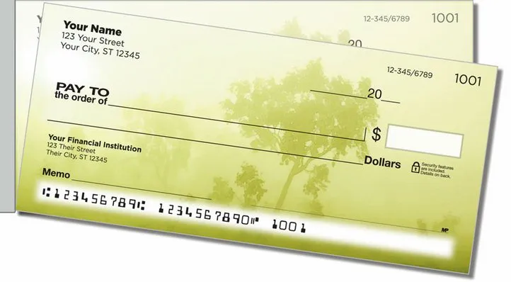 Foggy Day Side Tear Personal Checks