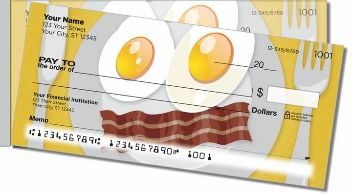 Food Face Side Tear Personal Checks