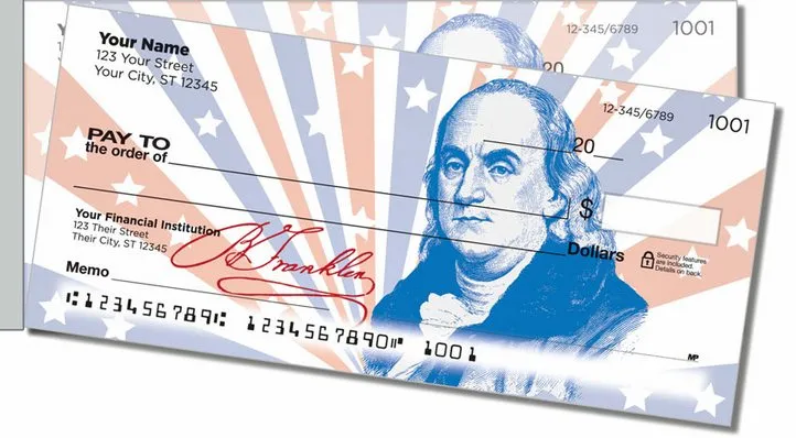 Founding Father Side Tear Personal Checks
