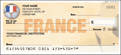 France World Soccer Personal Checks