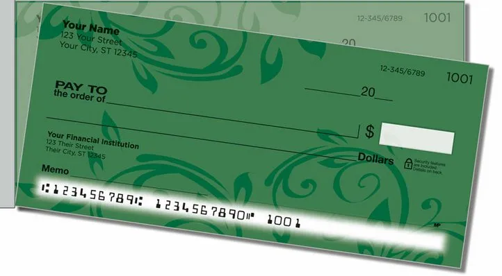 Fresh and Flourishing Side Tear Personal Checks