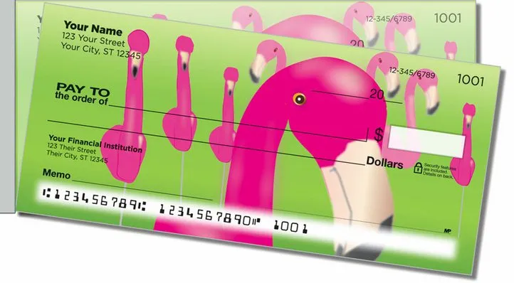 Fun Flamingo Side Tear Personal Checks