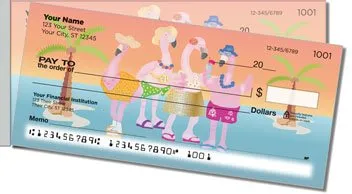 Fun Flamingo Side Tear Design Checks