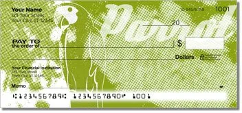 Funky Parrot Personalized Checks
