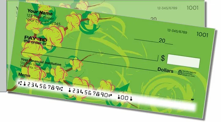 Gardenia Side Tear Personal Checks