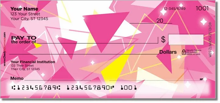Geometric Sparkle Personal Checks