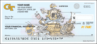 Georgia Tech No 1 Fan Personal Checks