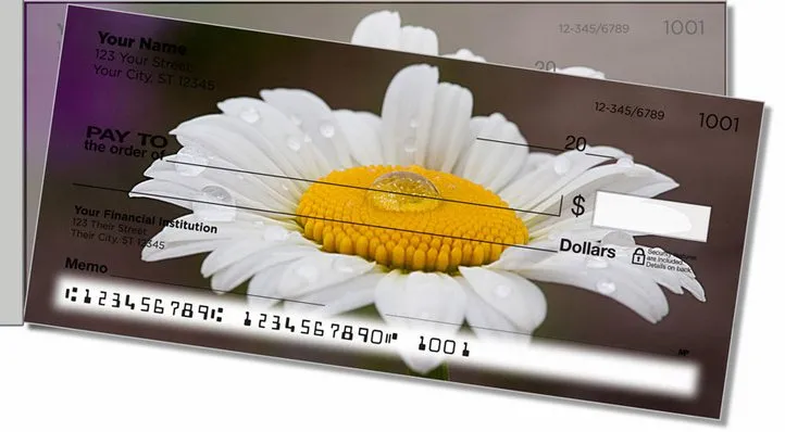 Gerber Daisy Side Tear Personal Checks