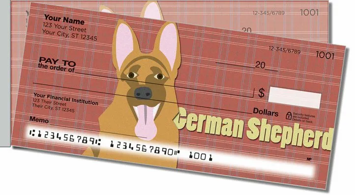 German Shepherd Side Tear Personal Checks