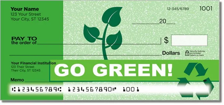 Going Green Personal Checks