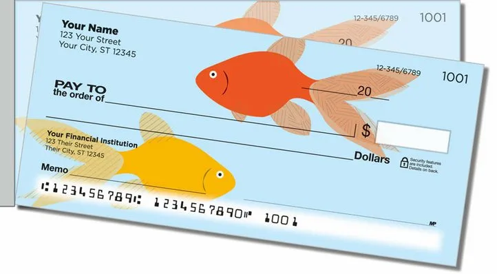 Goldfish Side Tear Personal Checks