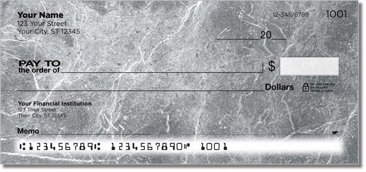 Gray Marble Personal Checks