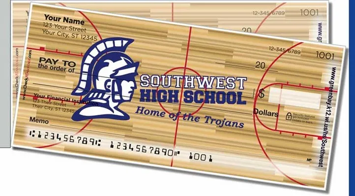 Green Bay Southwest Athletic Side Tear Personal Checks
