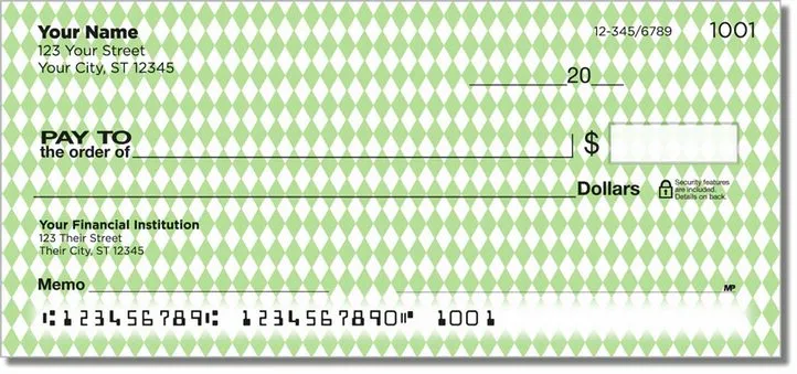 Green Diamond Personal Checks