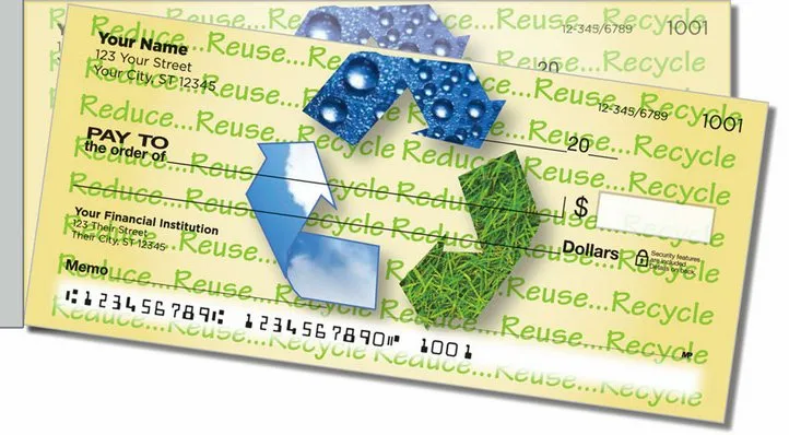 Green Living Side Tear Personal Checks