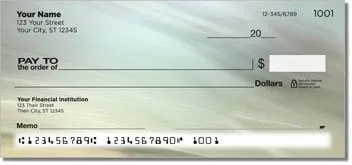 Green Swish Personalized Checks