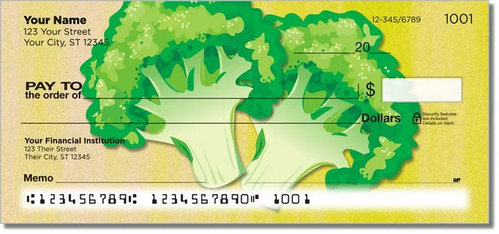 Green Veggie Personal Checks