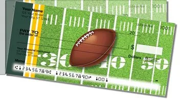 Green and Gold Football Fan Side Tear Design Checks