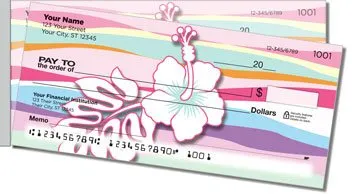 Hawaiian Hibiscus Side Tear Design Checks