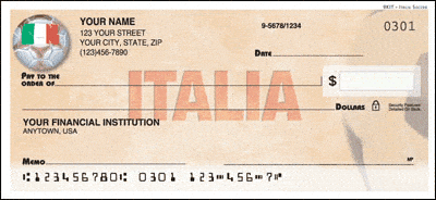 Italy World Soccer Personal Checks
