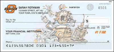 Oklahoma State No 1 Fan Personal Checks