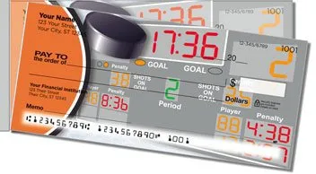 Orange and Black Hockey Side Tear Design Checks