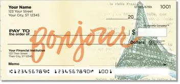 Paris Vacation Personalized Checks
